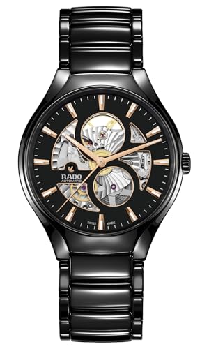 【ラドー】RADO 腕時計 True Round Automatic Open Heart(トゥルー ラウンド オートマティック オープンハート) 自動巻き R27107172 メンズ レディース ユニセックス【正規輸入品】 ブラック